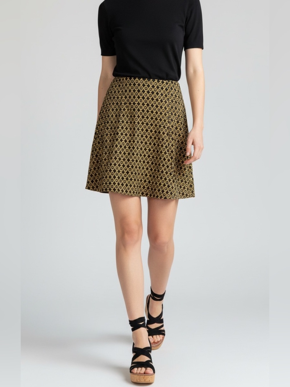 CABI Geometric Patterned Skirt Size M